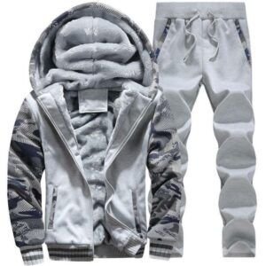 Mens Tracksuit Warm Sport Hooded Sweatshirt Coat Hoodies+pants Sweat Suit
